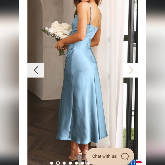 Billy J Elsa Midi Dress - Steel Blue, size 16 - Picture 7 of 7